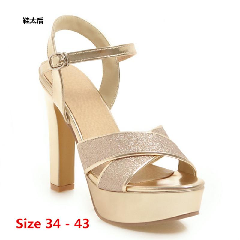 Elegant sandals Women High Heels Platform Pumps Super High Heel Shoes Women's sandals waterproof Small Big Size 34 - 43, Silver 
Elegant sandals Women High Heels Platform Pumps Super High Heel Shoes Women's sandals waterproof Small Big Size 34 - 43, Silver