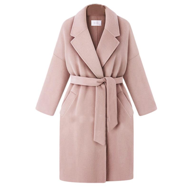 2020 New Fashion Winter Warm Coat Womens Lapel Woolen Clothes Trench Jacket Loose Sashes Overcoat Female Long Outwear New, Pink
2020 New Fashion Winter Warm Coat Womens Lapel Woolen Clothes Trench Jacket Loose Sashes Overcoat Female Long Outwear New, Pink
