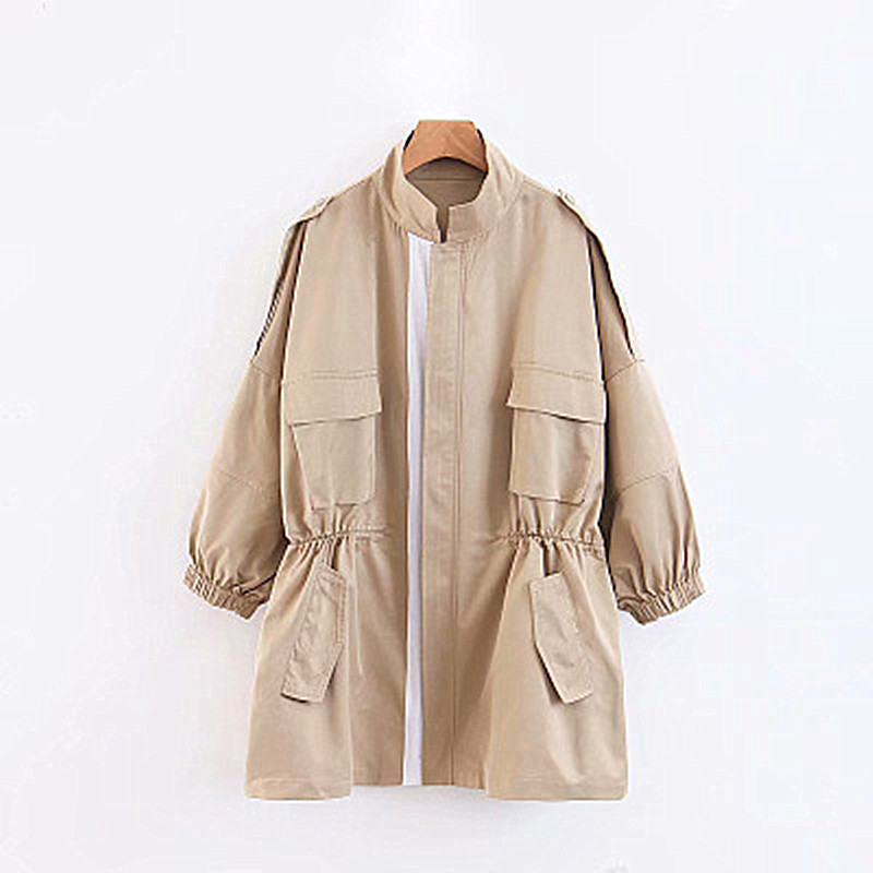 New 2020 Spring Solto Blure by Woman European and American Style It Was Skinny Seven-dot Mangas Long Slim Stand Coat Collar 2ccp JP0I, Khaki.
New 2020 Spring Solto Blure by Woman European and American Style It Was Skinny Seven-dot Mangas Long Slim Stand Coat Collar 2ccp JP0I, Khaki.