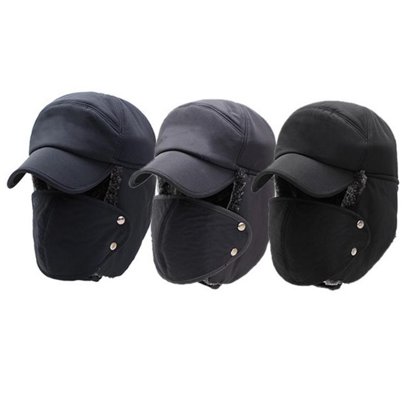 Winter Hat Women Knitted Baseball Cap Warm Sports Hats Caps For Men Women Ear Flaps Cap With Removable Face Cover Mask Neck Warm, Black 
Winter Hat Women Knitted Baseball Cap Warm Sports Hats Caps For Men Women Ear Flaps Cap With Removable Face Cover Mask Neck Warm, Black