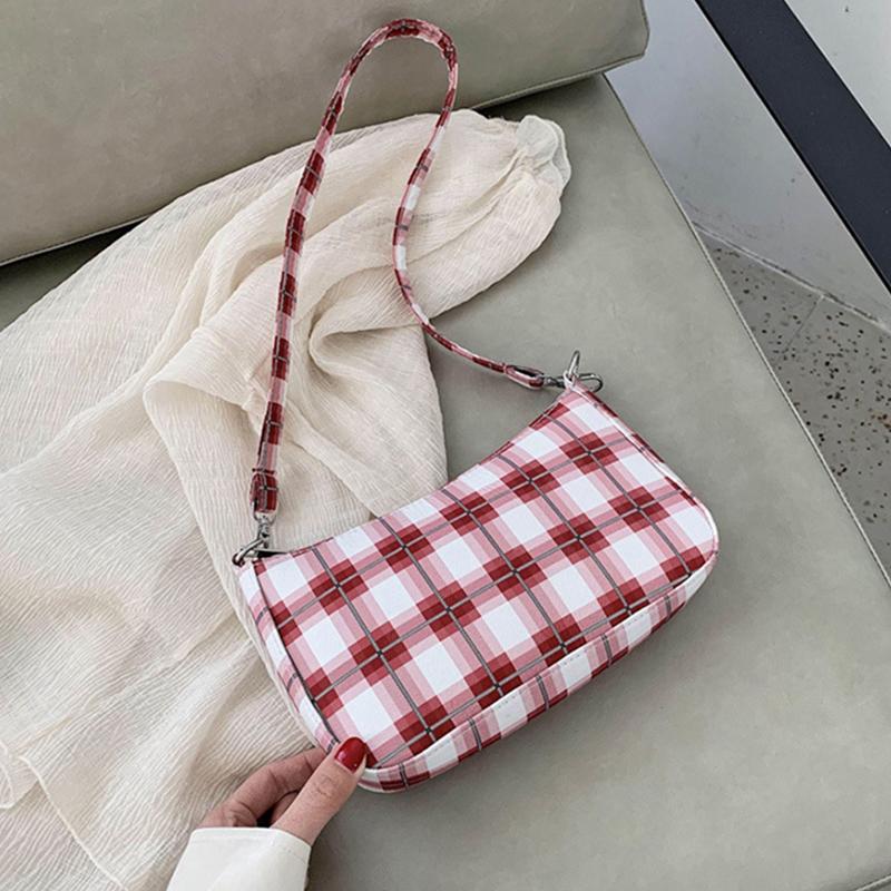 Plaid Shoulder Bag for Retro Women French Baguette Bag Luxury Armpit Nylon Handbag Female Leopard Print Lady Purse Sac Femme, Black
Plaid Shoulder Bag for Retro Women French Baguette Bag Luxury Armpit Nylon Handbag Female Leopard Print Lady Purse Sac Femme, Black