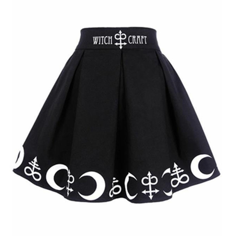 Witch Moon Printed Harajuku Punk Rock Gothic Summer Women Skirts High Waist Mini Skirt Pleated Mini Skirt for Gothic Girls Y200326
Witch Moon Printed Harajuku Punk Rock Gothic Summer Women Skirts High Waist Mini Skirt Pleated Mini Skirt for Gothic Girls Y200326