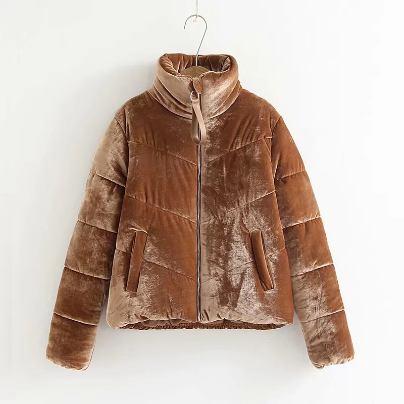 Autumn Winter Brown Red Blue Parkas Women Coat Casual Warm Velvet Parkas Female Pockets Zipper Outwears For Ladies Jacket 201201