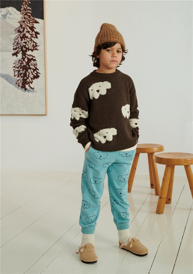 Kids Clothing Set Weekend 2020 Boys Jumper Pants Matching Baby Girls Fashion Sweater Cartoon Tops Long Sleeve T-shirts WinterX1019