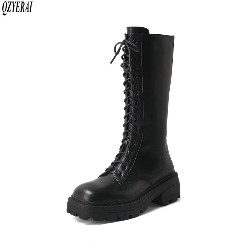 QZYERAI knee boots Female boots Genuine leather outdoor Women's Autumn and winter Women's shoes, Black
QZYERAI knee boots Female boots Genuine leather outdoor Women's Autumn and winter Women's shoes, Black