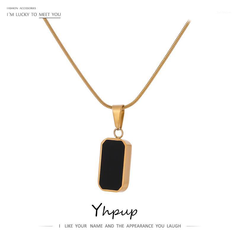 Yhpup Double-Sided Black White Enamel Natural Shell Pendant Necklace for Women Stainless Steel Metal Choker Necklace Gift 20201
Yhpup Double-Sided Black White Enamel Natural Shell Pendant Necklace for Women Stainless Steel Metal Choker Necklace Gift 20201