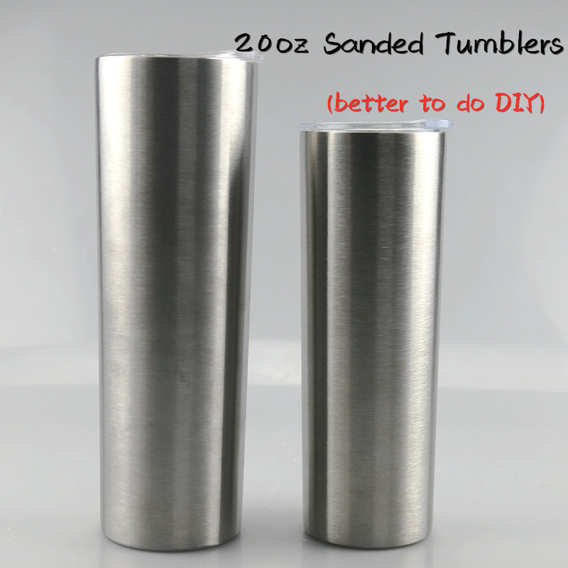 Sanded Cups! 20oz Skinny Pre-Sanded Tumblers with Straw Lid Stainless Steel Double Walled Slim Water Bottles Insulated Vacuum Silver Mugs, Stainless steel color
Sanded Cups! 20oz Skinny Pre-Sanded Tumblers with Straw Lid Stainless Steel Double Walled Slim Water Bottles Insulated Vacuum Silver Mugs, Stainless steel color