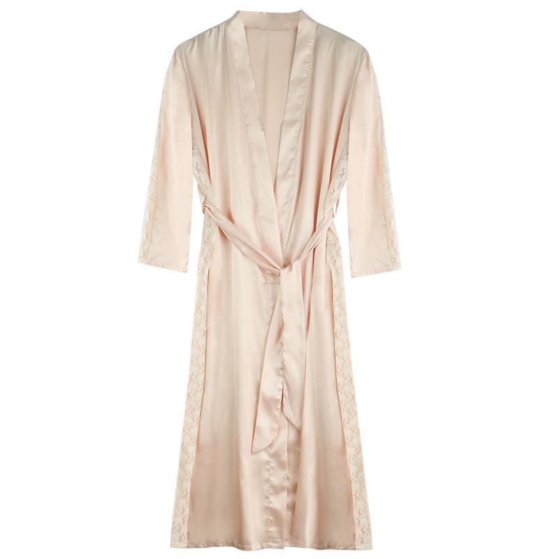 Brand Designer Women Silk Lace Long Robe Sexy Solid Summer Bath Robe Satin Nightgowns Dressing Bride, Nightdress 2
Brand Designer Women Silk Lace Long Robe Sexy Solid Summer Bath Robe Satin Nightgowns Dressing Bride, Nightdress 2