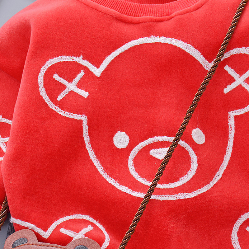 New Autumn Winter Baby Boys Girls Clothes Suits Children Thick T Shirt Pants 2Pcs/sets Toddler Fashion Clothing Kids SportswearX1019