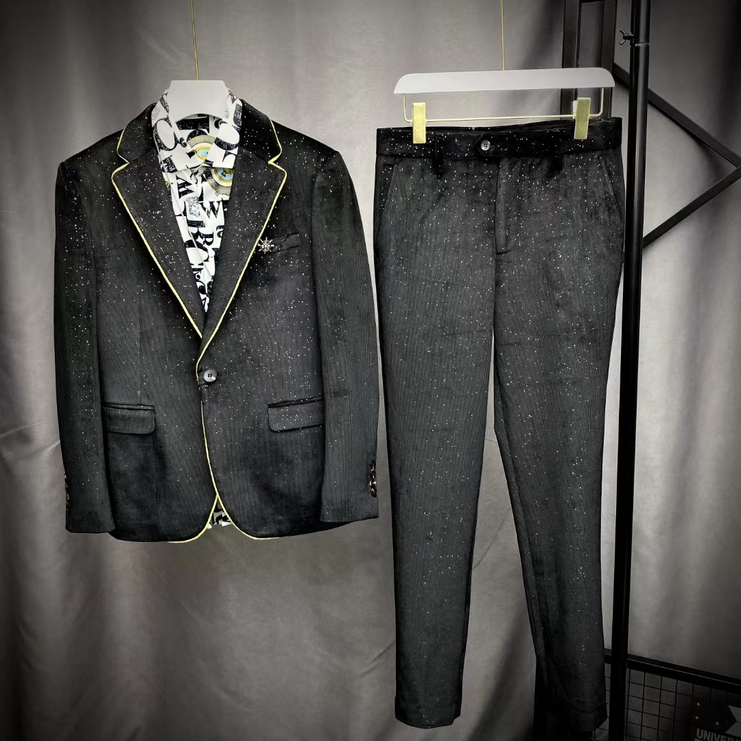 2020 Powder Suit Glitter Party for Men Velvet Contrast Necklace Blazer Jacket Pants Wear Homme Esmoquin Hombre Attire Jyxr, Only blazer
2020 Powder Suit Glitter Party for Men Velvet Contrast Necklace Blazer Jacket Pants Wear Homme Esmoquin Hombre Attire Jyxr, Only blazer