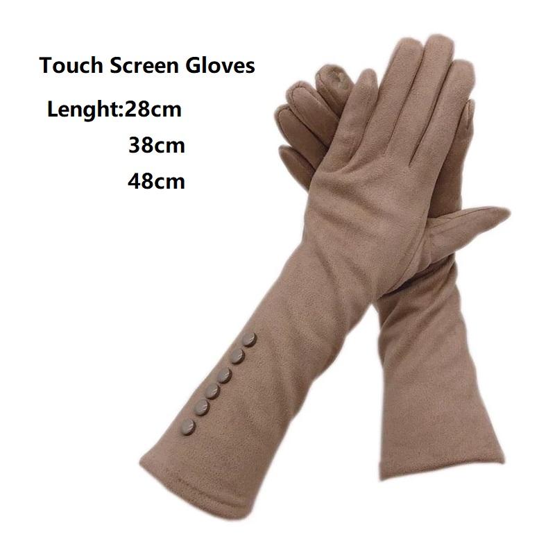 Five Fingers Gloves Touch Screen Winter Ladies Suede Long 28/38/48CM Arm Thick Fashion For Women
Five Fingers Gloves Touch Screen Winter Ladies Suede Long 28/38/48CM Arm Thick Fashion For Women