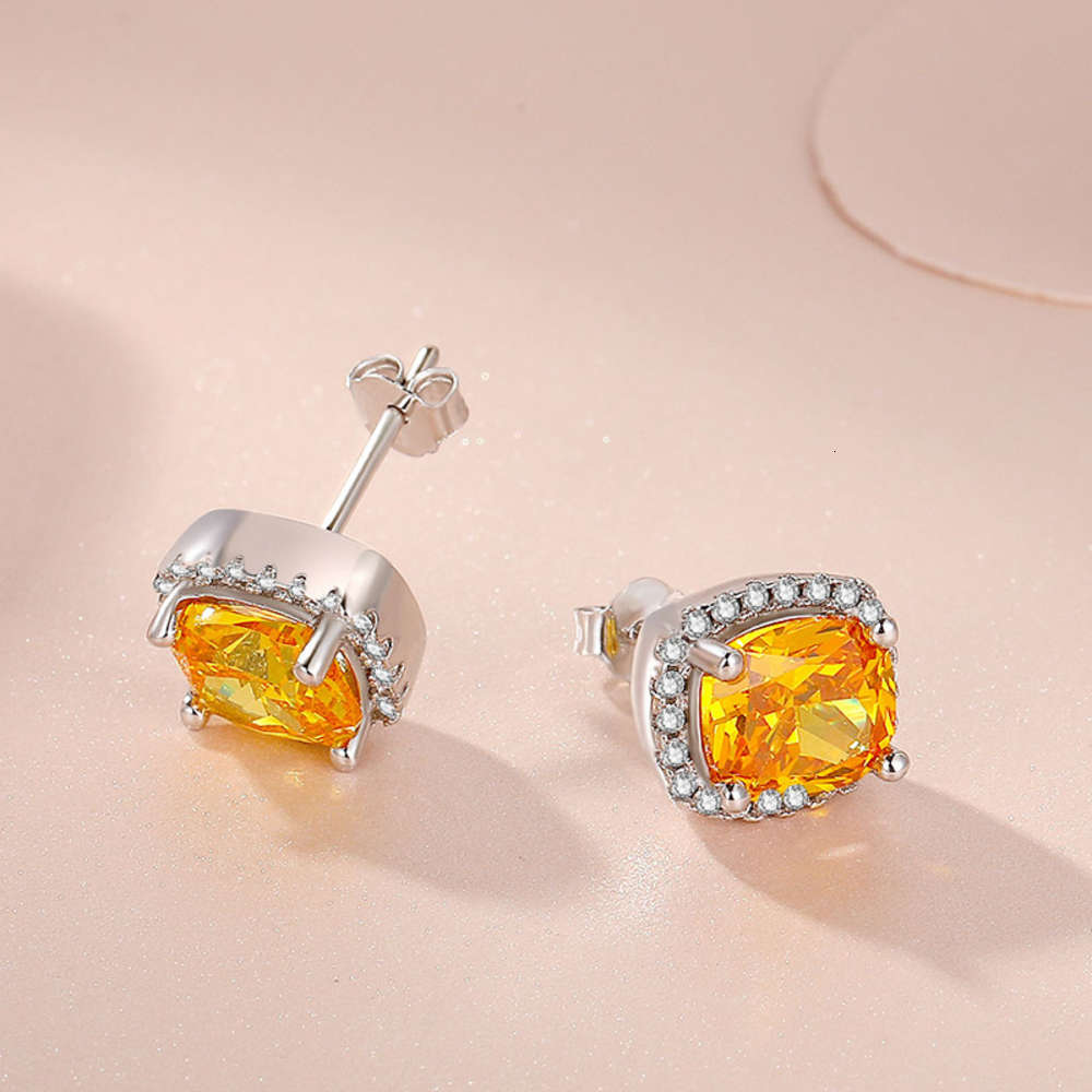 Luxurys Designers Fashion Ed043 copper plated Tremella needle women's Earrings square diamond color yellow pink simulation Earrings
Luxurys Designers Fashion Ed043 copper plated Tremella needle women's Earrings square diamond color yellow pink simulation Earrings