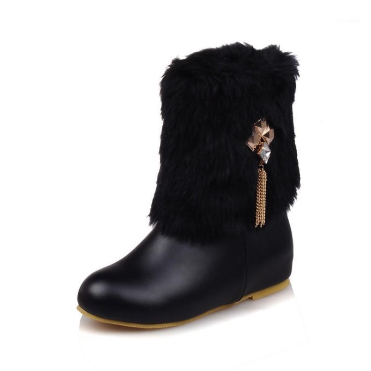 New Winter Women Boots Fur Snow Boots Genuine Leather Mid-calf Female Waterproof Warm Flat big size 34-46 6651, White
New Winter Women Boots Fur Snow Boots Genuine Leather Mid-calf Female Waterproof Warm Flat big size 34-46 6651, White