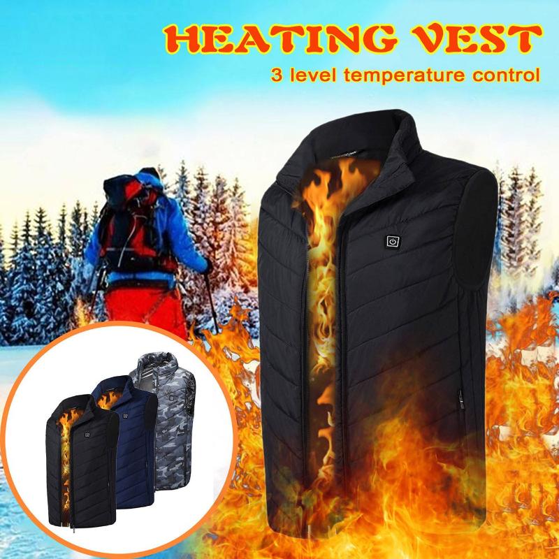 USB Charging Winter 7 Area Heating Vest 3 Gear Adjustment Electric Flexible Thermal Smart Keep Warm Heated Vest For Men Women, Black
USB Charging Winter 7 Area Heating Vest 3 Gear Adjustment Electric Flexible Thermal Smart Keep Warm Heated Vest For Men Women, Black