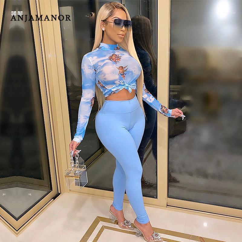 ANJAMANOR Angel Print Long Sleeve Crop Top and Pants Two Piece Set Fall 2020 Women Clothing Sexy Club Outfits Jumpsuit D57-DA301, Black
ANJAMANOR Angel Print Long Sleeve Crop Top and Pants Two Piece Set Fall 2020 Women Clothing Sexy Club Outfits Jumpsuit D57-DA301, Black