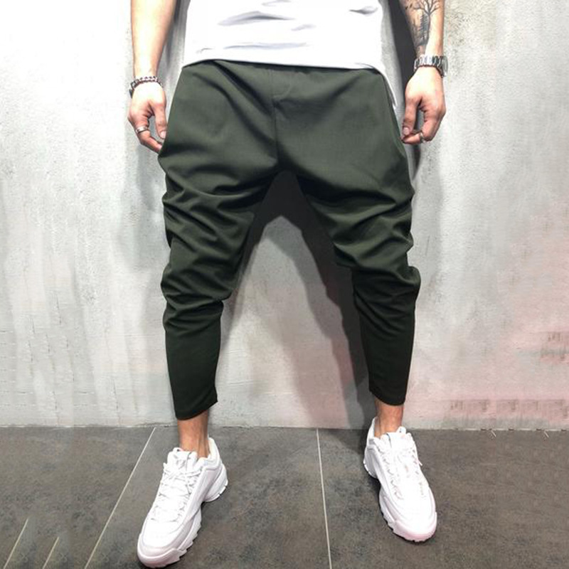 Men's Joggers Pants Streetwear Hip Hop Trousers Casual Harem Pants Male Loose Slim Fitness Soft Plain Narrow Leg Opening Clothes 201027