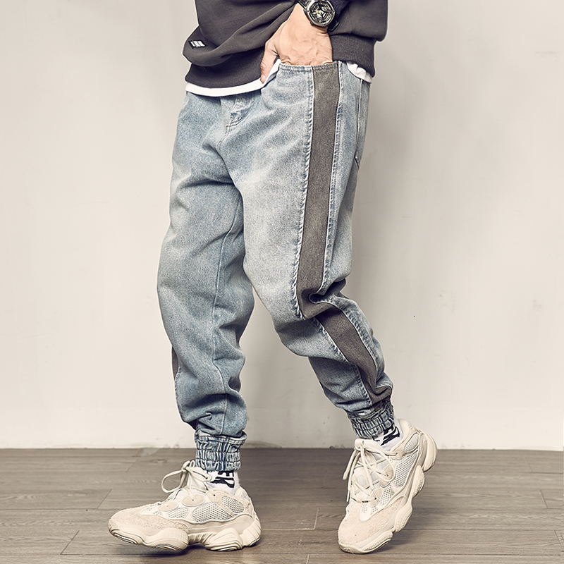 2021 New Japanese Vintage Fashion Light Blue Stripe Spliced Designer Denim Cargo Pants Streetwear Hip Hop Jeans Men Joggers Gt8o
2021 New Japanese Vintage Fashion Light Blue Stripe Spliced Designer Denim Cargo Pants Streetwear Hip Hop Jeans Men Joggers Gt8o