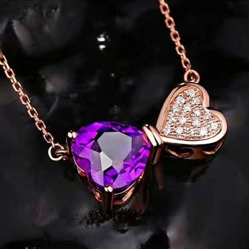 Other Natural Real Amethyst Or Garnet Love Heart Necklace 0.6ct Gemstone 925 Sterling Silver Fine Jewelry T211172
Other Natural Real Amethyst Or Garnet Love Heart Necklace 0.6ct Gemstone 925 Sterling Silver Fine Jewelry T211172