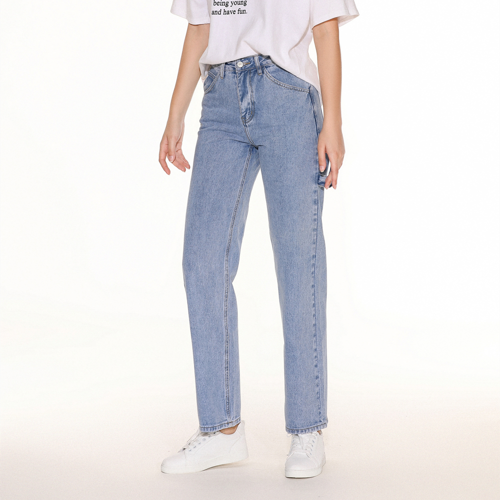 High Waist Straight Jeans Women Baagy Boyfriend Overalls Loose Wide Leg Denim Pants Washed Retro Autumn Winter Long Jean 201029