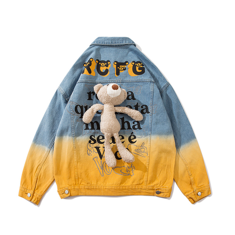New Color Match English Print Denim Jacket Men and Women Autumn Oversize Casual Jeans Coat Hip Hop Loose Bomber Jacket
New Color Match English Print Denim Jacket Men and Women Autumn Oversize Casual Jeans Coat Hip Hop Loose Bomber Jacket