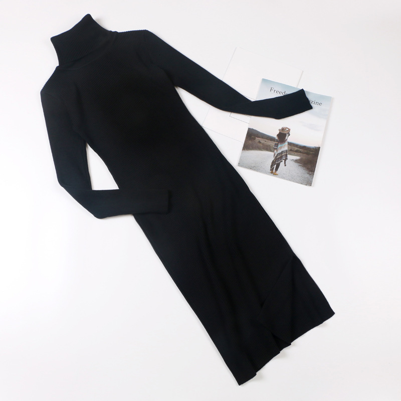 2021 New Turtleneck Women Sweater Dress Mid-calf Long Autumn Winter Thick Warm Female Dresses Slim Soft Rib Knitted Ukzo, Gray
2021 New Turtleneck Women Sweater Dress Mid-calf Long Autumn Winter Thick Warm Female Dresses Slim Soft Rib Knitted Ukzo, Gray