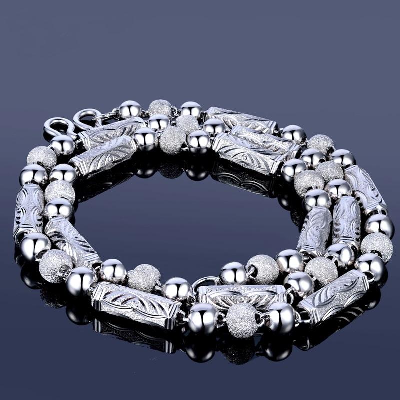 Luxury 100% Silver Color Classic Domineering Chain Necklace For Men Fine Chains Jewelry Male Length 55cm Necklaces Wholesale
Luxury 100% Silver Color Classic Domineering Chain Necklace For Men Fine Chains Jewelry Male Length 55cm Necklaces Wholesale