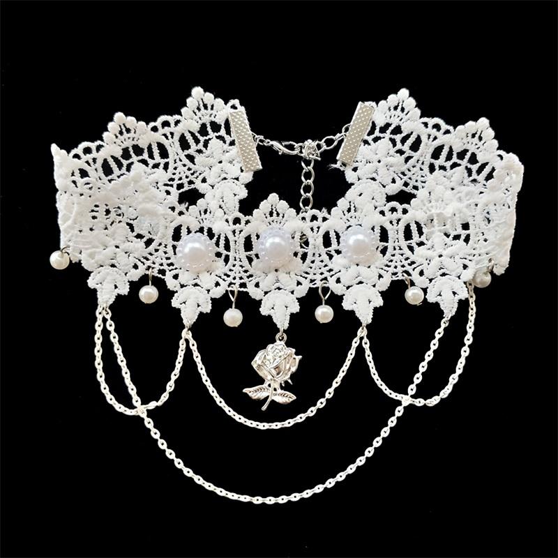 Pendant Necklaces YiYaoFa Handmade Lace Choker Necklace For Women Accessories False Collar Multi Layer Lady Gothic Party Jewelry GN-159
Pendant Necklaces YiYaoFa Handmade Lace Choker Necklace For Women Accessories False Collar Multi Layer Lady Gothic Party Jewelry GN-159