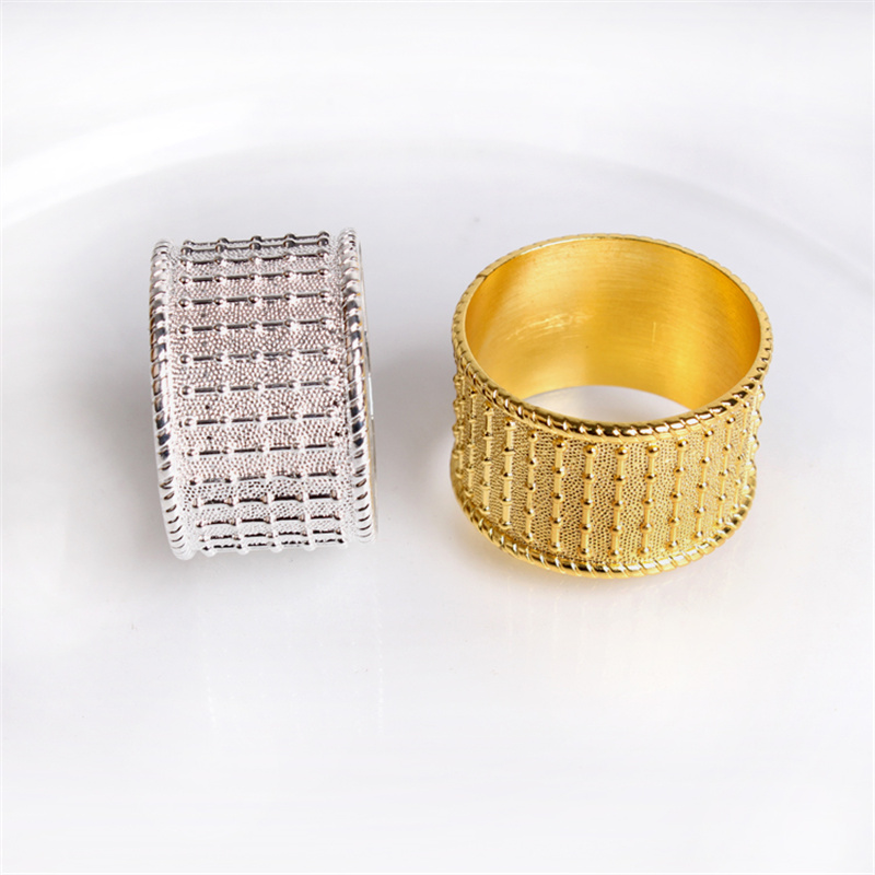 Wed Silver Gold Napkin Ring Holder