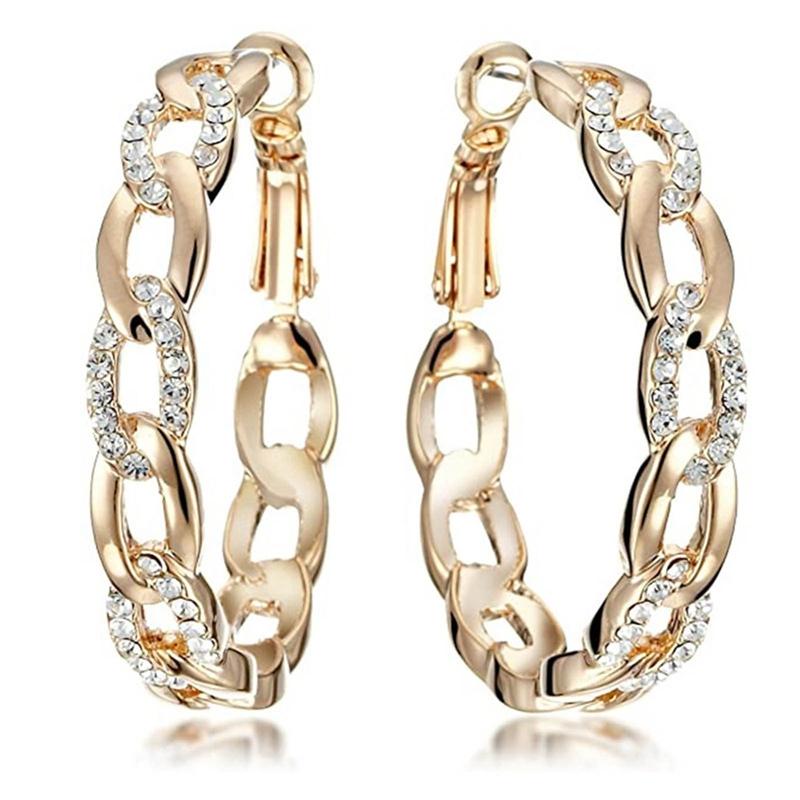 Fashion Twist Women Hoop Earrings Inlaid Shiny Crystal Zircon Elegant Daily Wearable Party Earring Female Trendy Jewelry
Fashion Twist Women Hoop Earrings Inlaid Shiny Crystal Zircon Elegant Daily Wearable Party Earring Female Trendy Jewelry