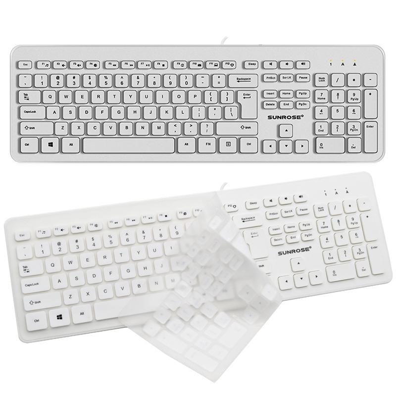 Ultra-thin Wired Keyboard With Film Dustproof Office Silent Keyboard Ergonomics USB Waterproof Laptop Keyboards For PC Computer
Ultra-thin Wired Keyboard With Film Dustproof Office Silent Keyboard Ergonomics USB Waterproof Laptop Keyboards For PC Computer