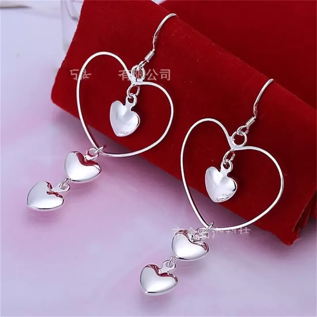Genuine Love Heart Shaped Earring Dangle Fashion Long Trend Jewelry Woman Ear Pendants Accesories Valentines Day Gifts 3 3js K2, Silver
Genuine Love Heart Shaped Earring Dangle Fashion Long Trend Jewelry Woman Ear Pendants Accesories Valentines Day Gifts 3 3js K2, Silver