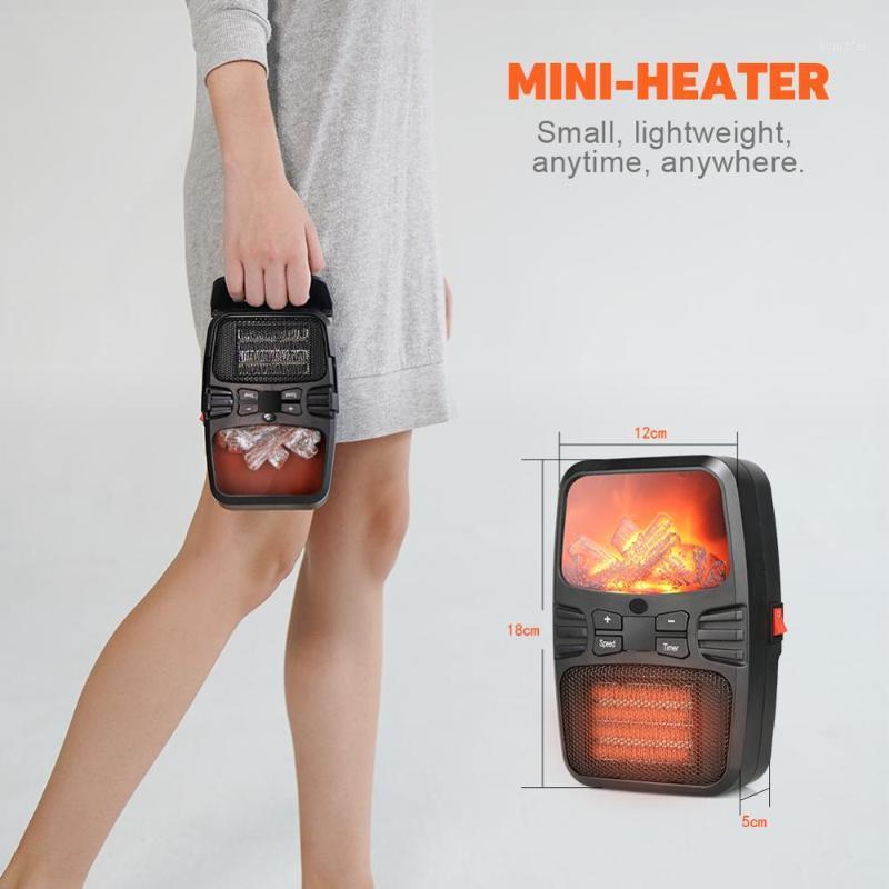 Smart Electric Heaters 1000W Mini Handheld Wall Heater Winter With Remote Control Personal For Indoor Heating1