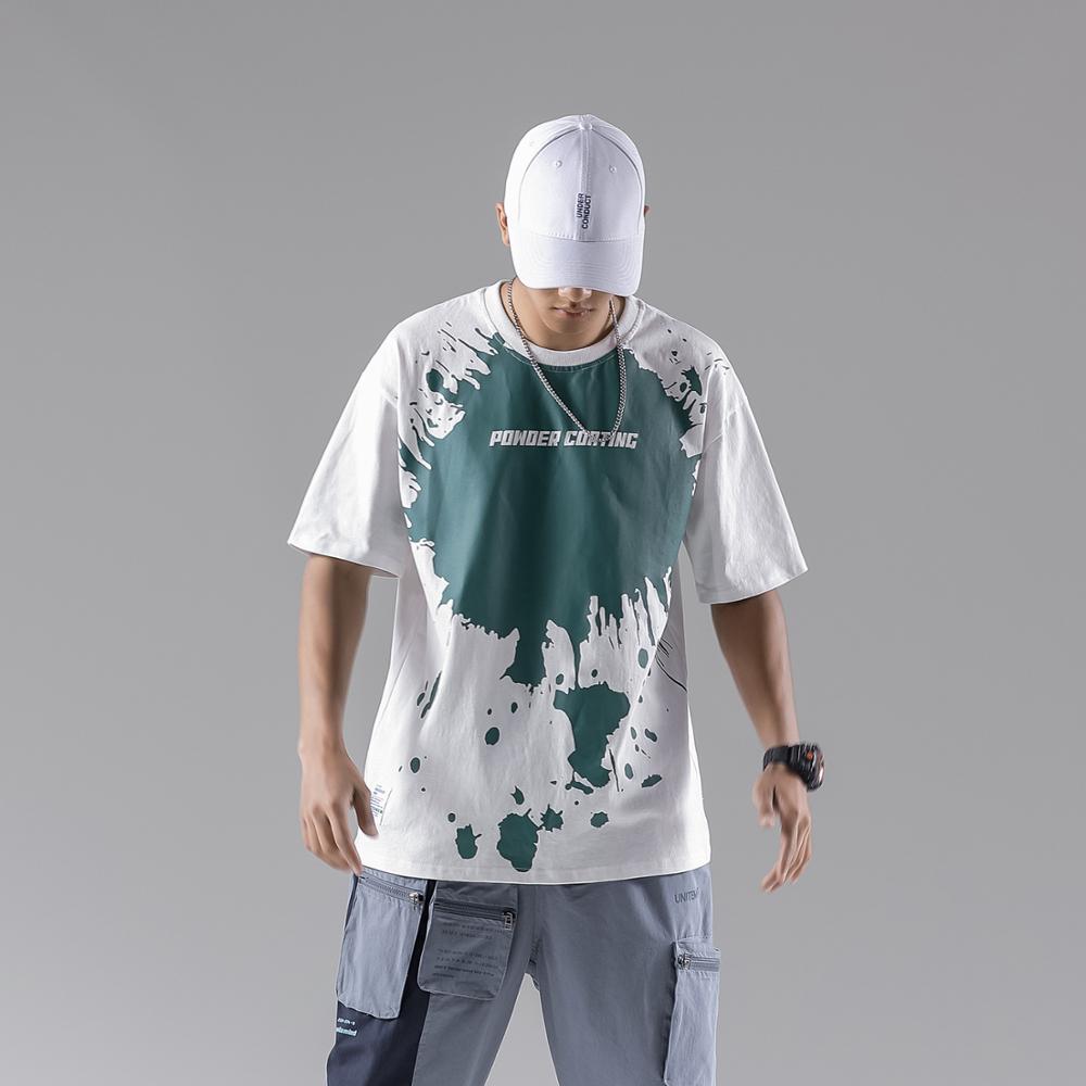 2020 Summer Japanese large size men's casual ink splashing printing T-shirt youth fashion short sleeves, White
2020 Summer Japanese large size men's casual ink splashing printing T-shirt youth fashion short sleeves, White
