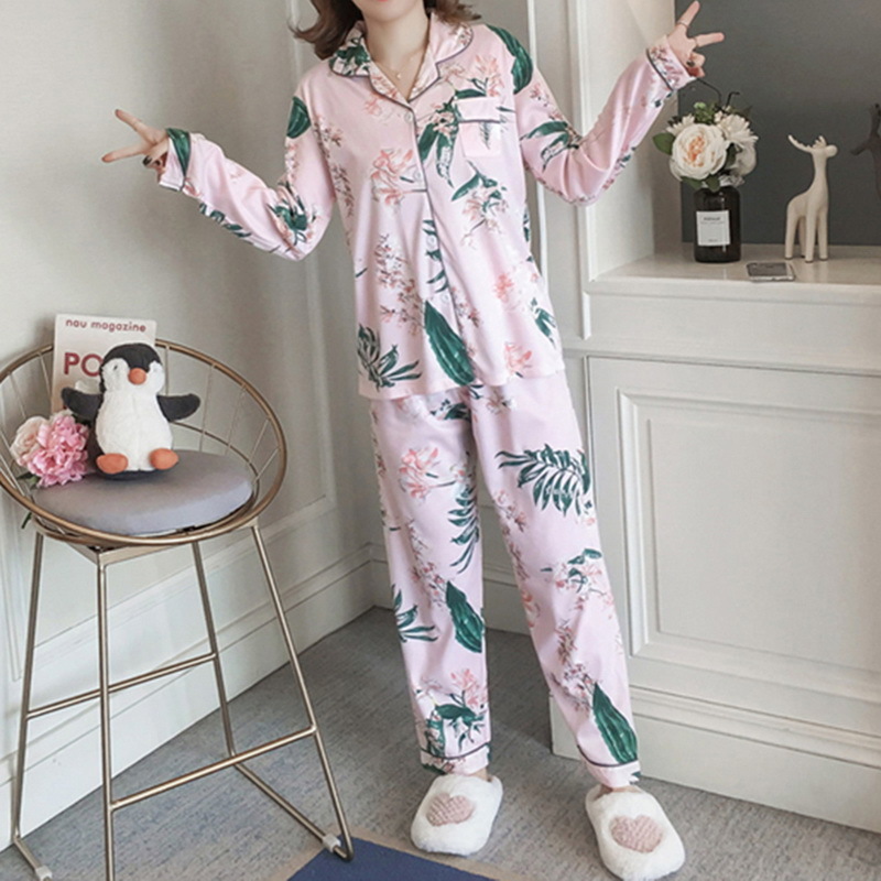 Women Clothes For Autumn Winter Pajamas Sets V-Neck Sleepwear Lovely Rabbit Pijamas Mujer Long Sleeve Cotton Sexy Pyjamas Female 201027