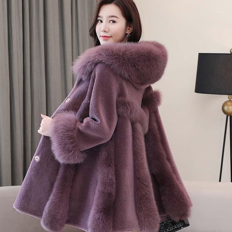 Women's Fur & Faux Stunning Grape Real Sheep Coats Hooded Slim Cashmere Middle Length Hair Collar A-line Winter Warm Elegant Women Overcoat1
Women's Fur & Faux Stunning Grape Real Sheep Coats Hooded Slim Cashmere Middle Length Hair Collar A-line Winter Warm Elegant Women Overcoat1