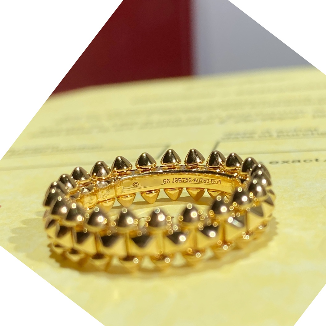 clash ring series 5A diamonds brand official reproductions classic style Top quality 18 K gilded rings brands design exquisite gift birthday present