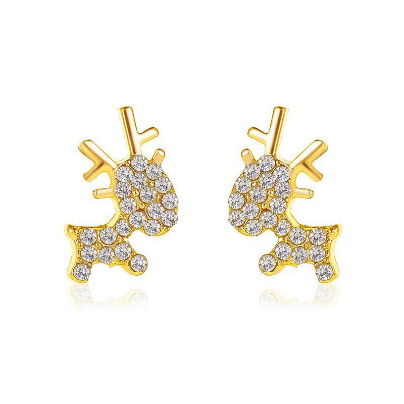 Stud Exquisite Sweet Crystal Zircon Elk Animal Earrings Elegant Women's Wedding Engagement Fashion Ladies Party Jewelry
Stud Exquisite Sweet Crystal Zircon Elk Animal Earrings Elegant Women's Wedding Engagement Fashion Ladies Party Jewelry