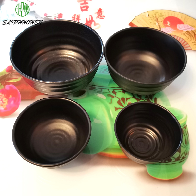 Black Frost 5/6/7/8 Inch Screw Thread Deep Bowl A5 Melamine Imitation Porcelain Dining Room Tableware Round Soup Bowles
Black Frost 5/6/7/8 Inch Screw Thread Deep Bowl A5 Melamine Imitation Porcelain Dining Room Tableware Round Soup Bowles