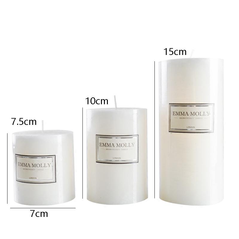 

White Romantic European Candlestick Scented Candle Wedding Hotel High-grade Column Wax Candles for Wedding Decoration Gifts