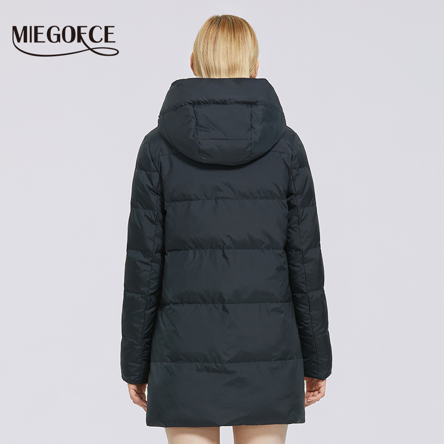 MIEGOFCE Winter New Women's Cotton Jacket Nedium Length Simple Windproof Jacket Women Coats Fashion Stylish Women Parkas Y201006