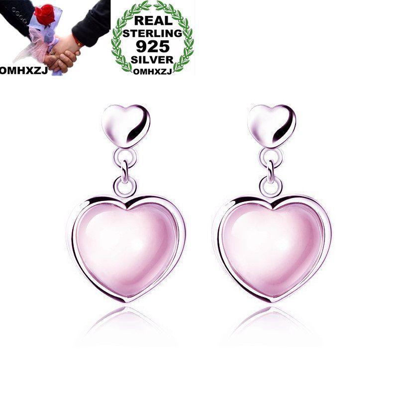 Stud OMHXZJ Wholesale European Fashion Woman Girl Party Wedding Gift Heart Pink Rose Quartz S925 Sterling Silver Earrings EA143
Stud OMHXZJ Wholesale European Fashion Woman Girl Party Wedding Gift Heart Pink Rose Quartz S925 Sterling Silver Earrings EA143