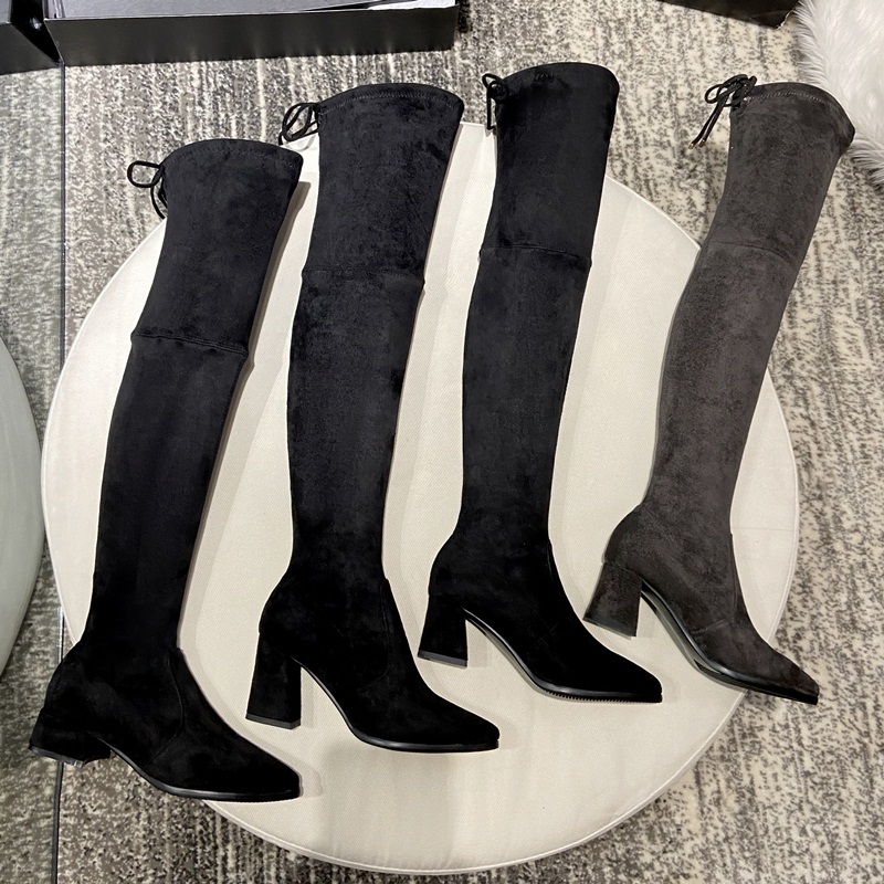 2021 Women on Knee Boots Black Gary Thick Heels High Winter Party Shoes Big Mize, Three inches heel. 3
2021 Women on Knee Boots Black Gary Thick Heels High Winter Party Shoes Big Mize, Three inches heel. 3
