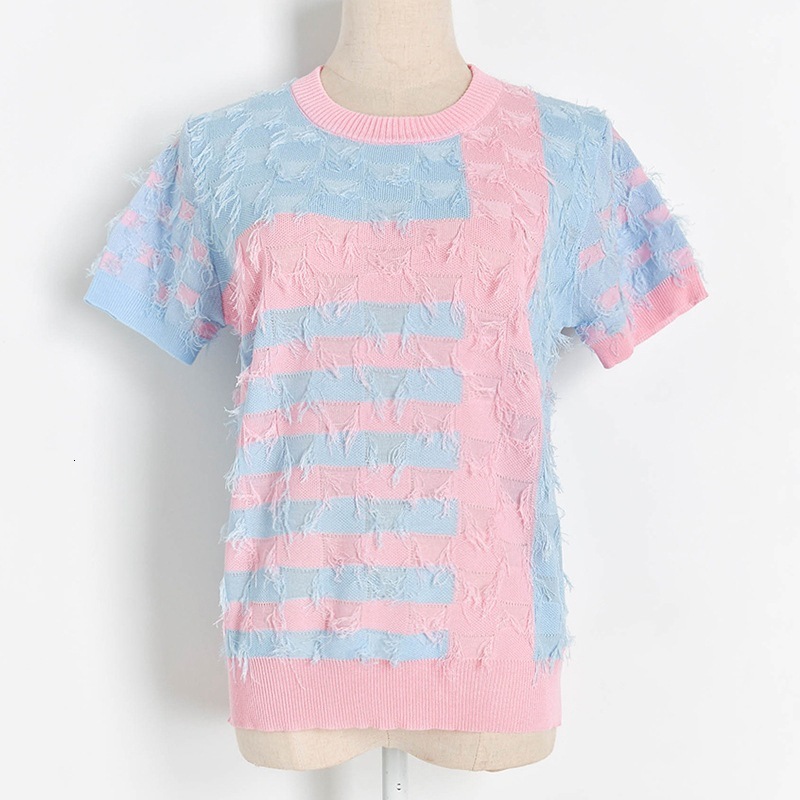 Younger Female Thin Knit Hollow Mesh Tops Out to 2021 Summer Fringe Striped Sleeve Short Blouses Lady Casual Pullovers Loose Tpbl, Picture color
Younger Female Thin Knit Hollow Mesh Tops Out to 2021 Summer Fringe Striped Sleeve Short Blouses Lady Casual Pullovers Loose Tpbl, Picture color