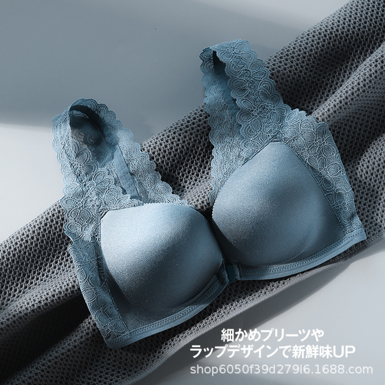 HOT SALE Women Underwear Front Buckle Super Push Up Bra Sexy Lace Elasticity Strap High Quality Comfortable Seamless Lingerie 201202