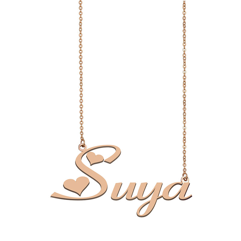 Suya Name Necklace Custom Nameplate Pendant for Women Girls Birthday Gift Kids Best Friends Jewelry 18k Gold Plated Stainless Steel, Silver
Suya Name Necklace Custom Nameplate Pendant for Women Girls Birthday Gift Kids Best Friends Jewelry 18k Gold Plated Stainless Steel, Silver