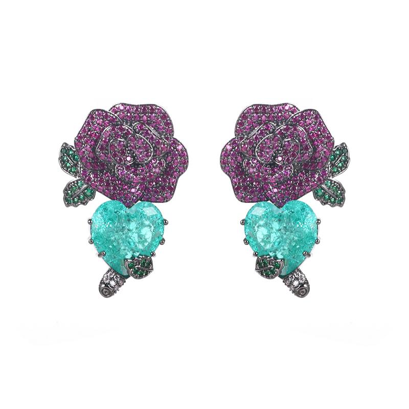 XIUMEIYIZU Big Heart Shape Stone Tourmaline Earring Fashion Women Flower Mosaic Zirconia Earring for Wedding Plating Jewelri
XIUMEIYIZU Big Heart Shape Stone Tourmaline Earring Fashion Women Flower Mosaic Zirconia Earring for Wedding Plating Jewelri