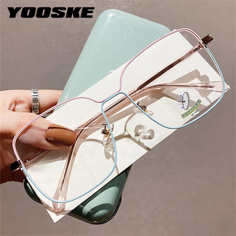 YOOSKE Anti-Blue Light Glasses With Large Frame Women Retro Square Eyeglasses Men Metal Block Blue-Ray Ferrule Spectacle Frames
YOOSKE Anti-Blue Light Glasses With Large Frame Women Retro Square Eyeglasses Men Metal Block Blue-Ray Ferrule Spectacle Frames