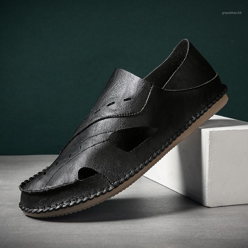 New Men Sandals Leather Cowhide Men Summer Sandals Quality Beach Slippers Casual Outdoor Beach Shoes Sneakers Zapatillas Hombre1, Black
New Men Sandals Leather Cowhide Men Summer Sandals Quality Beach Slippers Casual Outdoor Beach Shoes Sneakers Zapatillas Hombre1, Black