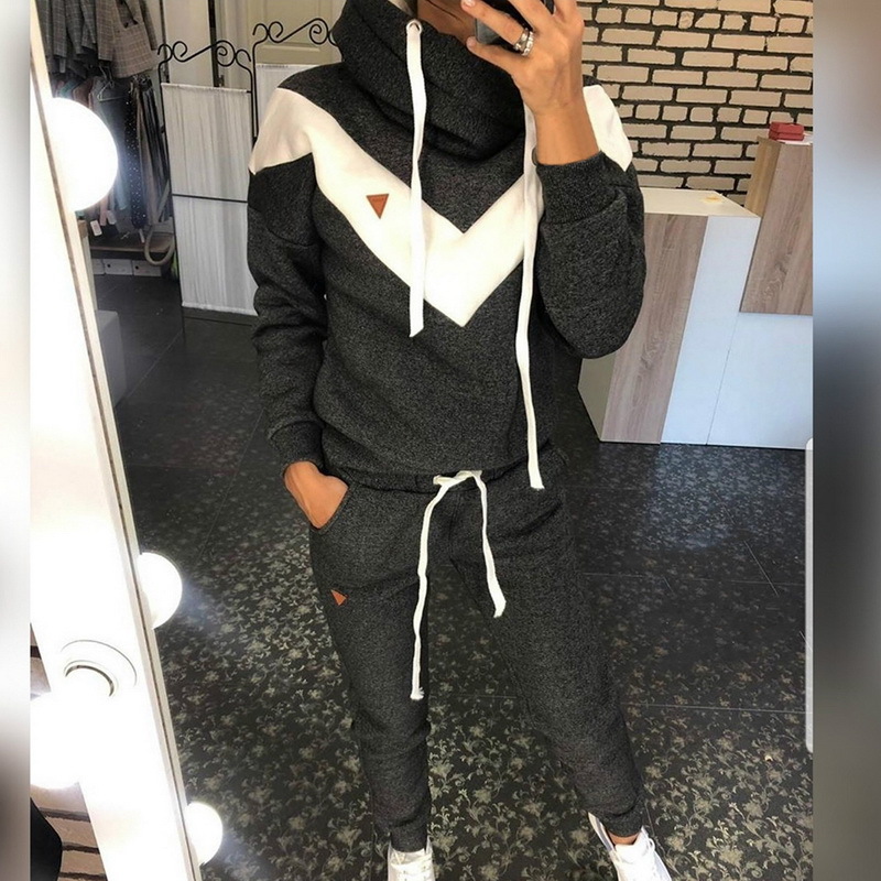 Tracksuit 2 Piece Set Women's Pullover Hoodie+pants Sports Suit Female Autumn Winter Sweatshirt Sets Sportswear Suits for Woman, Gray
Tracksuit 2 Piece Set Women's Pullover Hoodie+pants Sports Suit Female Autumn Winter Sweatshirt Sets Sportswear Suits for Woman, Gray