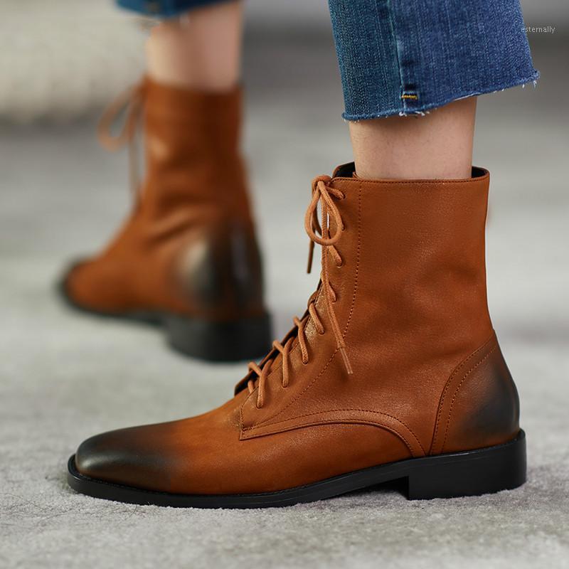 Fashion Women Boots Genuine Leather Lace Up Ladies Ankle Boots Handmade Soft Leather Autumn Basic Shoes Woman 2020 Autumn New1, Black
Fashion Women Boots Genuine Leather Lace Up Ladies Ankle Boots Handmade Soft Leather Autumn Basic Shoes Woman 2020 Autumn New1, Black